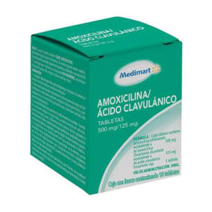 Amoxicilina / Ácido Clavulánico Medimart 500 mg/125 mg 10 Tableta...