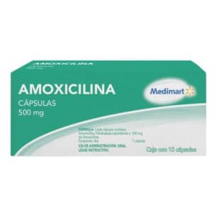 Amoxicilina Medimart 500 mg 12 Cápsulas