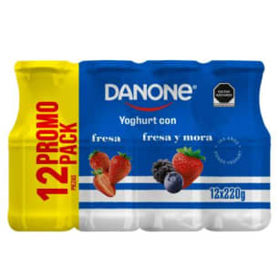 Danone Yogur sabores (fresa,coco,piña, mango) Pack 8 x 120 g