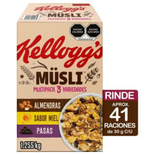 Cereal Musli Kellogg's Variety Almendras Miel y Pasas 1.27 kg