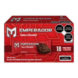 Galletas Emperador Sabor Chocolate 18 Paketines de 54 g