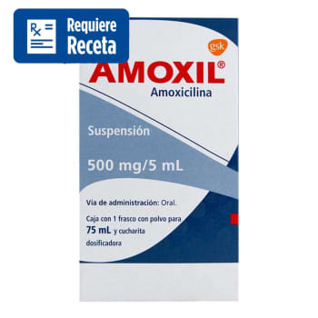 Amoxil 500 mg/5 ml Suspensión Polvo para 75 ml a precio de socio | Sam's  Club en línea