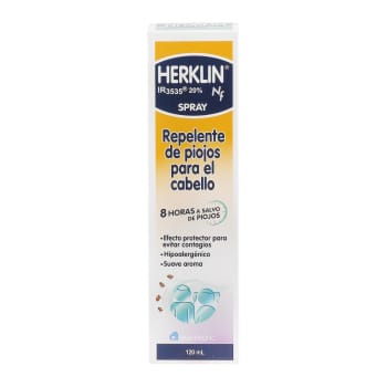 Spray Herbalin Repelente de Piojos y Liendres, 120 ml.