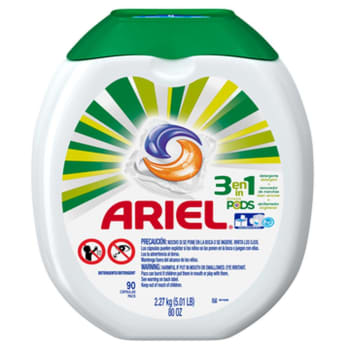 Cápsulas de Detergente Ariel 3 en 1 90 pzas a precio de socio