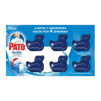 Pato - Matic limpiador y ambientador para inodoro, pastilla para cisterna,  1 Pack of 6 unidades, 6 unidad, 6 : : Salud y cuidado personal
