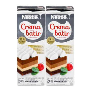 Crema para Batir Nestlé 2 pzas de 950 ml a precio de socio | Sam's Club en  línea