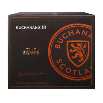 Whisky Buchanan's 750 ml más 2 vasos a precio de socio | Sam's Club en línea