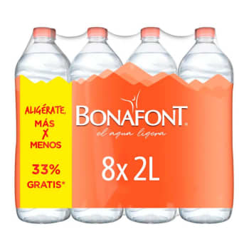 Agua Natural Bonafont 8 pzas de 2 l c/u a precio de socio | Sam's Club en  línea