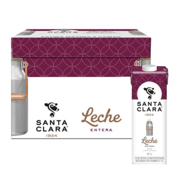 Leche Santa Clara Entera De Vaca 12 Pzas De 1 L C U A Precio De Socio Sam S Club En Linea
