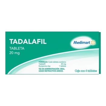 Tadalafil Medimart 20 mg 4 tabletas a precio de socio | Sam's Club en línea