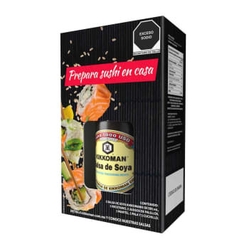 Salsa de Soya Kikkoman 591 ml + Kit Sushi