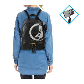 Backpack con Cartera y Charm para Gel Antibacterial Nautica Negro