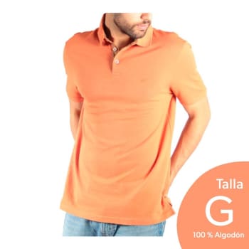 Playera Tipo Polo Daniel Hechter Talla G Naranja a precio de socio