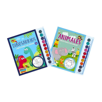 Set de Libros para Colorear Silver Dolphin con Acuarelas Dinosaurios y  Animales a precio de socio | Sam's Club en línea