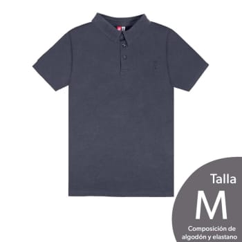 Camisa tipo polo gris store