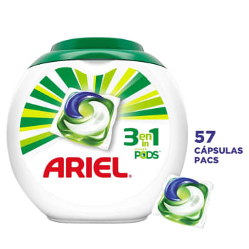  Ariel Cápsulas de detergente líquido todo en 1, colores 57 :  Salud y Hogar