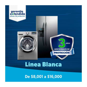 Garantía Extendida Línea Blanca $8,001 a $16,000 pesos a precio de socio | Sam's  Club en línea