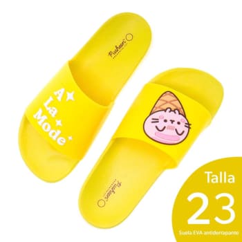 Sandalia para Dama Pusheen Talla 23 Amarillo a precio de socio