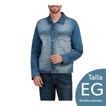 Chamarra de mezclilla clara hombre outlet