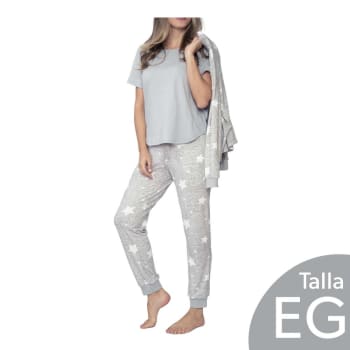 Pijama para Dama Perry Ellis America Talla EG Gris 3 pzas a precio