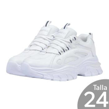 Tenis Chunky para Dama EXPRESS Talla 24 Blanco