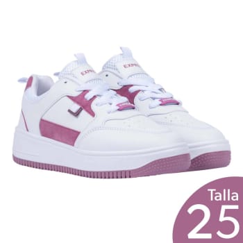 Tenis para Dama EXPRESS Talla 25 Blanco Rosa a precio de socio
