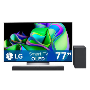 Combo Pantalla LG 77 Pulgadas OLED Evo Smart TV OLED77C3PSA +