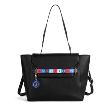 Bolsa Tote con Cartera Nautica Negra a precio de socio Sam s