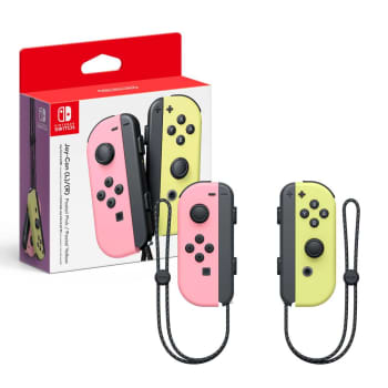 Joycons Joy Con Joycon Izquierdo + Derecho Personalizados Nintendo Switch  rosa y blanco