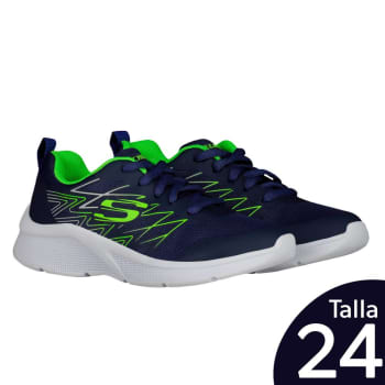 Sk Tenis Ni o Infantil Mno Lima T24 Skechers Talla 24 Azul