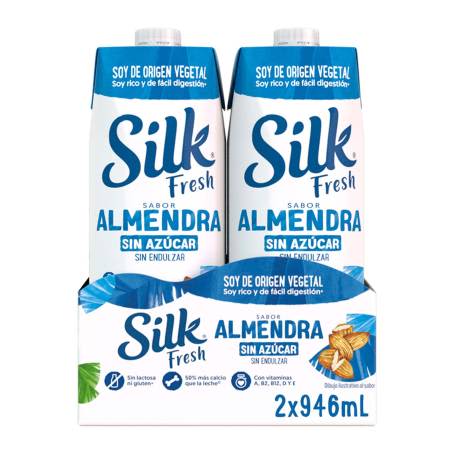 Alimento Líquido de Almendra Silk sin Azúcar 2 piezas de 946 ml | Sam's Club